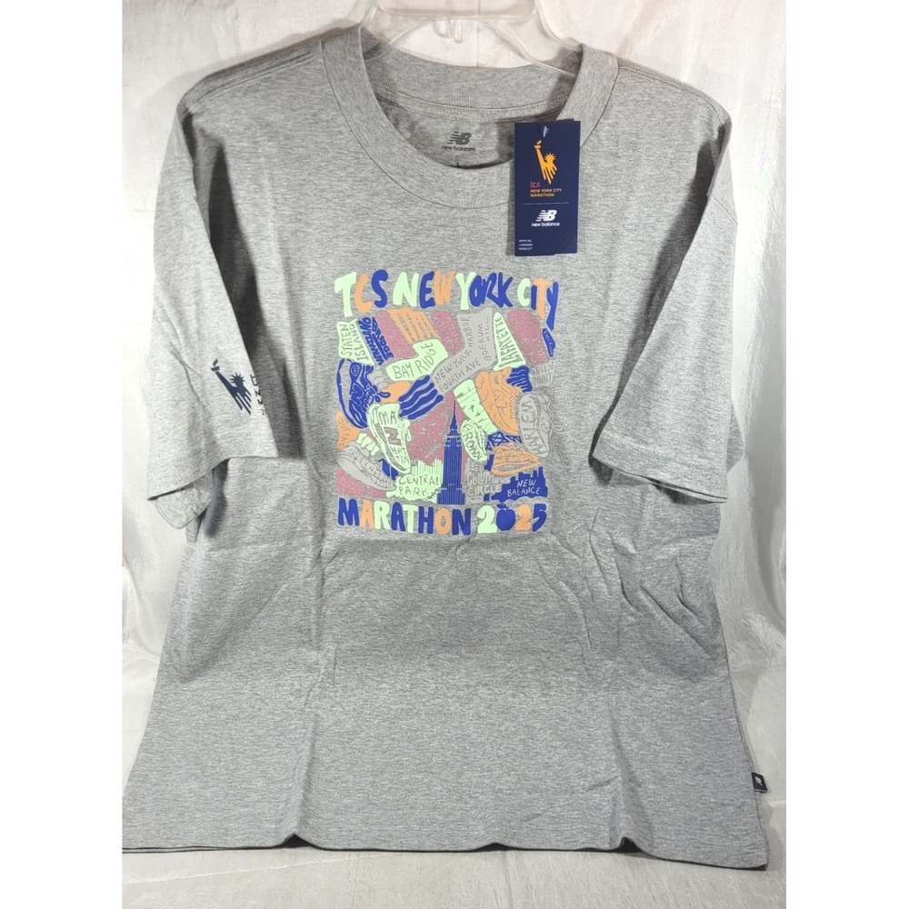 New Balance Men's NYC New York City Marathon 2025 Graphic T-Shirt - Gray - Large